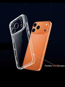 Minimalist Transparent Thick Anti-Drop Phone Case, Compatible With IPhone 17/17 Air/17 Pro/17 Pro Max/16 Pro Max/16/16 Pro/16 Plus/16E/15/15 Plus/15 Pro/15 Pro Max/11/12/13/14 Pro Max/XS/XR, Soft TPU Shock-Proof Full-Body Phone Case, Suitable As A Birthday Gift For Friends - Clear - View 6