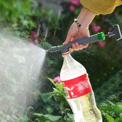 1pc Handheld High Pressure Garden Air Pump Sprayer, With Adjustable Nozzle Continuous Manual Pump Pressure Sprayer, Suitable For Gardening And Agriculture, Durable, Compact, Great For Lawn, Plants And Home Use, Garden Supplies, Spray Bottle Accessory