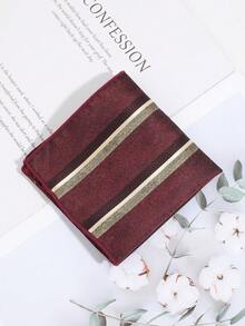 1pc Fashionable Casual Versatile Men's Retro Striped Pattern Pocket Square Handkerchief Suitable For Daily, Party, Business Events - Multicolor - View 10