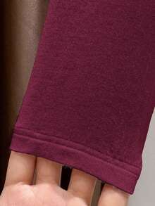 Áo khoác cardigan dệt kim Vera Lane dành cho nữ, phong cách Y2K giản dị, dễ thương, màu trơn, không cài cúc, phù hợp cho các buổi hòa nhạc và các dịp khác, nhẹ nhàng và đa năng, phong cách nghỉ lễ biển, trang phục lễ hội âm nhạc Phục Sinh. - Màu Đỏ Sâu - Xem 7