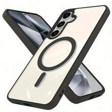 超薄透明无线充电手机壳，兼容三星 Galaxy S26、S25、S24、S23、S22 Ultra、Plus、A15、A35、A55、A16、A36、A56、A17、A07 - 黑色 - 查看 5