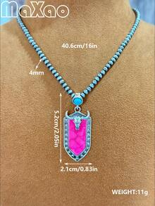 Bộ trang sức phong cách miền Tây nước Mỹ với hình khiên đầu bò và đá ngọc lam dành cho nữ, kết hợp cổ điển giữa hình khiên, biểu tượng bò tót và đá ngọc lam hồng. Chất liệu bạc mài mòn tái hiện vẻ mạnh mẽ và đam mê của cuộc sống du mục nơi hoang dã. Thiết kế gồm vòng cổ và bông tai, khi đeo sẽ mang đến vẻ hoang dã và thời trang độc đáo của miền Tây. Thích hợp làm quà sinh nhật, quà kỷ niệm hoặc quà tặng bạn thân cho những người phụ nữ yêu thích văn hóa miền Tây nước Mỹ, cũng phù hợp để đeo hàng ngày hoặc đi nghỉ mát. - Tấm chắn bột nhiều màu - Xem 3