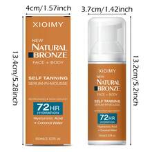 Xioimy Mousse Penggelap Kulit DIY 60ml, Tidak Perlu Sinar Matahari, Melembapkan Secara Mendalam, Menciptakan Warna Kulit Cokelat yang Bersinar, Praktis untuk Tubuh, Kaki, Lengan, Sempurna untuk Pantai & Perjalanan, Penggelap Kulit Sendiri - Kuning - View 9