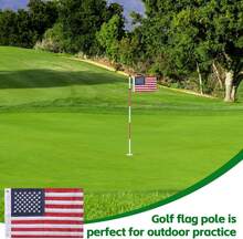 6ft Golf Flagstick With Double-Sided American Flag, Portable 5-Section Design For Backyard Putting Green & Driving Range - 1 Pack - View 7