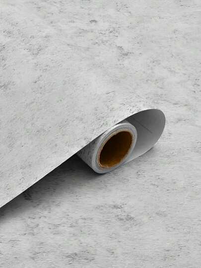 1 Roll Grey Peel And Stick Faux Concrete Wallpaper, Removable Self-Adhesive Vinyl Cement Contact Paper, Industrial Style, Suitable For Bedroom, Bathroom, Kitchen Countertop, Garage, Basement, Gym, Wall Decor, Waterproof Wallpaper