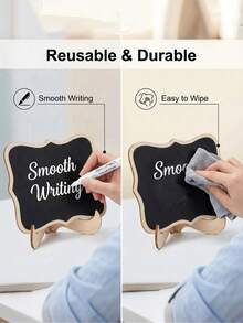 5/10pcs Small Chalkboard Signs With Stands, Wooden Blackboard Tags For Wedding Decor, Party Buffet Display, Place Cards, Food Labels - Mini Blackboard Sign - View 5