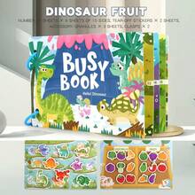 6 thèmes de livres d'activités pour enfants, jouets sensoriels Montessori, convenant à l'apprentissage interactif préscolaire, Ferme d'animaux, Transports, Météo, Sens des nombres, Reconnaissance de l'alphabet, convenant aux garçons et filles de plus de 3 ans - Multicolore - Voir 14