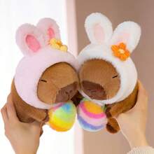 20cm/7.87-Inch Easter Egg Capybara Plush Toy, Removable Hat, Soft And Fluffy Stuffed Animal, Easter Decor, Birthday Gift, Mother's Day Gift - Multicolor - View 6