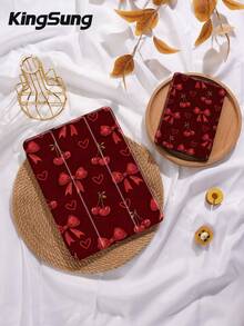 Kingsung Ốp bảo vệ máy tính bảng họa tiết nơ và anh đào, tương thích với iPad 9.7/10.2/10.5/10.9/12.9/Pro 11, thế hệ thứ 10, tương thích với Samsung Galaxy Tab S6 Lite 10.4 inch, tương thích với Kindle Paperwhite thế hệ thứ 12 2024, Kindle thế hệ thứ 11 2022, Kobo Clara Colour, chống rơi vỡ, chân đế thông minh/tự động bật/tắt màn hình. - Nhiều màu - Xem 8