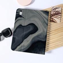 1 chiếc ốp lưng máy tính bảng kiểu sách nghệ thuật xoáy màu đen xám bảo vệ máy tính bảng, tương thích với iPad Air 6/5/4 & 10 (10.9 inch) - Tương thích với iPad Pro 2024, Air M3/A16 2025, tương thích với Samsung Galaxy Tab S9 FE/S8 Plus/S7/S10 - Lý tưởng cho công việc, du lịch và thư giãn tại nhà, tương thích với Samsung Pad, tương thích với Pad - Nhiều màu - Xem 4