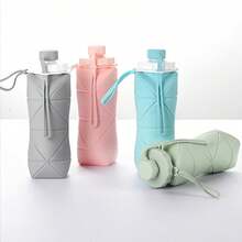 Silicone Collapsible Water Cup, Large Capacity Outdoor Travel Portable Sports Water Bottle, Heat Resistant, Creative Folding Cup - Nhiều màu - Xem 8