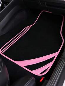 4pcs Car Floor Mats, Minimalist Design, Absorbent Anti-Slip, Washable, Fashionable Interior Protection, Suitable For Sedans, Hatchbacks And SUVs, All Season, Ideal For New Drivers, New Year Gift, 2D Flat - A - View 5