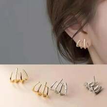 2023 New Fashion Exquisite Rhinestone Decorative Earrings, Women's Ear Accessories, Christmas Gift Stud Earrings, Women's Earrings. - 金色 C - 查看 2