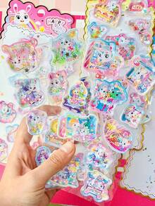 Replacement Sticker Set - Second Edition High-Quality Premium Rabbit Design Stickers. Perfectly Suitable For Decorating Smartphones, Laptops, Luggage, Water Bottles, Skateboards, Guitars, And More. An Ideal Choice For Daily Use, Children's Birthday Gifts, Back-To-School Supplies, Travel Accessories, And Teenage Room Decor. - Multicolor - View 3