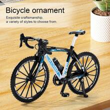 1pc 2026 New Bent Handle Racing Gear Offroad Bicycle 1:8 Scale Simulation Bike Model Toy Decor, Bicycle Model Decor, Desktop Decor, Holiday Party Table Decoration, Birthday/Holiday Gift For Him, Perfect Present - Multicolor - View 3