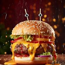 100 chiếc/gói Que xiên cocktail, sushi, trái cây hình quả bóng đá màu đen trắng dùng một lần, thích hợp cho tiệc theo chủ đề, đám cưới, bánh ngọt, tráng miệng. - Nhiều màu - Xem 7