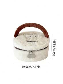 1 PC Hairy Hand-Held Makeup Bag, Student Skincare Product Storage Bag, Travel Portable Toiletry Bag - Multicolor - View 3