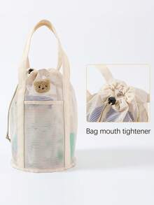 1pc Mesh Mom Organizer Bag, Baby Backpack, Diaper Bag, Toiletry Bag, Handbag With Pockets, Baby Toiletry Bag, Travel Backpack, Baby Supplies Storage Box, Organizer Basket, Baby Organizer Bag, Tote Bag, Large Toiletry Bag, Baby Stroller Bag, Diaper Bag, Mother Tote Bag, Baby Clothes Bag - Multicolor - View 6