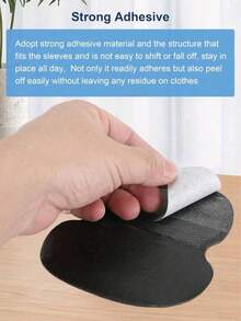 2/4/10/20片装大号黑色吸汗腋下贴，无纺布材质，隐形设计，男女通用，黑色 - 彩色 - 查看 5