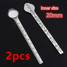 2 chiếc đế thước kẻ 20mm/18x25mm, khay đựng bookmark, đế cabochon, phôi cabochon và kính, phụ kiện làm trang sức DIY - Đánh dấu trang cơ sở - Xem 17