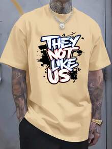 Men's Fashionable Summer Patterned Short-Sleeve T-Shirt, Cool And Stylish, With Unique Printed Designs. Suitable For Various Occasions, With A Wide Range Of Colors And Styles - Màu be - Xem 1