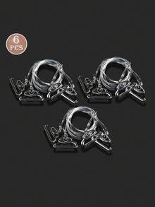 8/6/4 piezas Tirantes de sujetador transparentes invisibles, tirantes claros sin costuras para vestidos sin tirantes, sin espalda y de escote profundo, accesorios de sujetador para mujeres - Multicolor - Ver 12