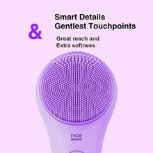 Electric Facial Cleansing Brush - Waterproof Silicone Face Scrubber With 2 Modes 5 Intensities For Deep Clean & Exfoliation - Xem 2