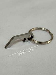 1/2pcs Creative Mini Bottle Opener Keychain, Multi-Functional Keyring, Suitable Gift For Boyfriend - Multicolor - View 10