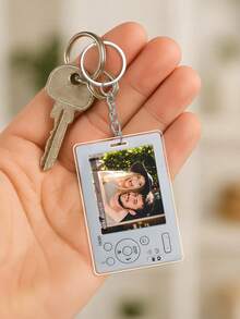 1pc Customized Photo Digital Camera Keychain,Customize Photo And Text,Personalized Kpop Idol Pendant, Anime Character Keyring, Friendship Gift, Phone Bag Accessory, Cute Customized Photo Charm, Personalized Birthday Gift For Best Friend, Customizable Memory Keychain, Fan Merchandise, Customized Portrait Keychain, Kpop Fan Gift, Anime Lover Gift - Multicolor - View 8
