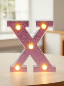 1個 16cm 創意家居裝飾 LED 粉色字母燈，室內桌面裝飾 0-9 數字燈，字母跑馬燈，婚禮求婚週年紀念生日派對裝飾字母與數字燈，女孩臥室裝飾字母燈 - 深粉紅色 - 查看 42