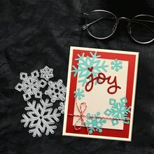 Creative Snowflake Dies, DIY Scrapbooking Album And Embossing Stencil, Greeting Card Making Tool, Card Paper Cutting Crafts ,Gift Card Making Template Die Cuts. - Silver - View 6