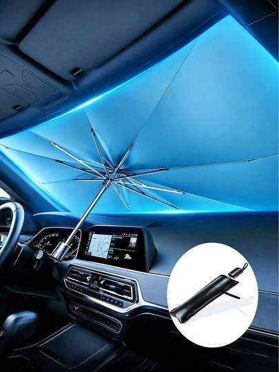 Parasol para parabrisas, diseño retráctil que se ajusta a todos los vehículos, protección UV para el verano y altas temperaturas, regalo perfecto para propietarios de automóviles