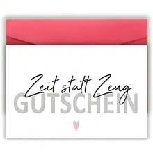 1pc German Humor Birthday Card "Zeit Statt Zeng" - Perfect Christmas Gift For Husband Wife Boyfriend | Witty Relationship - One Size Fits All - View 1