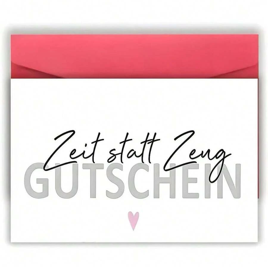 1pc German Humor Birthday Card "Zeit Statt Zeng" - Perfect Christmas Gift For Husband Wife Boyfriend | Witty Relationship - One Size Fits All - View 1