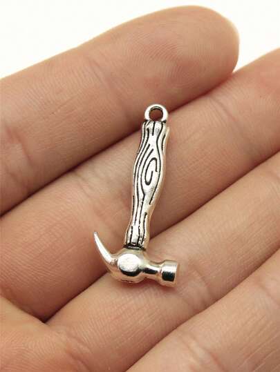 3 piezas de 31x15mm Encantos de martillo, encantos de herramienta, colgantes para hacer joyas DIY, collares, llaveros, cadenas de teléfono, pulseras, accesorios de manualidades hechos a mano