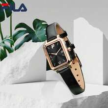 FILA 38-6248 Green Square Dial Quartz Watch Leather Strap 30M Waterproof Light Luxury Ladies Wristwatch - one-size - View 3
