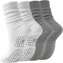 1/3 双女士瑜伽袜，适合普拉提，户外情侣礼品袜 - 彩色 - 查看 17