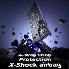 For Samsung Galaxy S24 Ultra Magnetic Magsafe Case Cover Shockproof 360 Rotate - Black - View 5