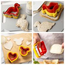 6/8/9/12 piezas Molde aleatorio de cortador de verduras, frutas, flores, animales y dibujos animados para galletas, fondant, herramientas de cocción para niños, utensilios de cocina para lonchera escolar - Combinación - Ver 10