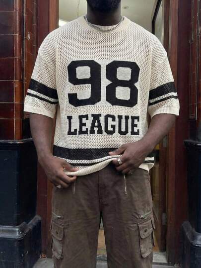  Áo thun ngắn tay kiểu áo bóng rổ retro dáng rộng thoải mái, thoáng khí, chất liệu lưới, dành cho cả nam và nữ, của ANDREILEE, thích hợp cho mùa xuân/hè.