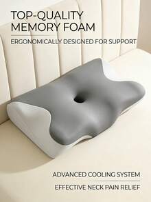 All-Season Foam Pillow, Cooling Gel Side Summer & Warm Cozy Side Winter, Shredded Fill With Dual-Texture Cover, Year-Round Comfort Bedding - 1 - 查看 4