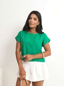Basic Cropped Top With Perfect Fit, Factory Price - Get Yours Now! - Bandera Verde - Ver 1