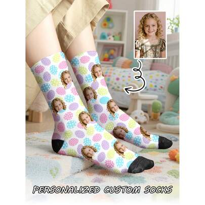 1 Đôi tất ống lửng in hình mặt trước theo chủ đề Giáng sinh dành cho trẻ em, tất đôi cho bé trai và bé gái, in ảnh cá nhân hóa, tất đôi ngộ nghĩnh, thoải mái và thoáng khí, thiết kế hoạt hình sáng tạo, quà tặng hoàn hảo cho ngày lễ, sinh nhật, ngày Valentine, tất nhiều màu sắc, ngộ nghĩnh, độc đáo, theo phong cách anime.