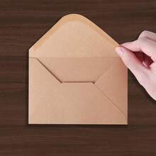 1/20个，4 x 6英寸，A4信封，卡片信封，棕色信封，牛皮纸信封，适用于邀请函、明信片，水性胶，带胶封口 - 查看 4