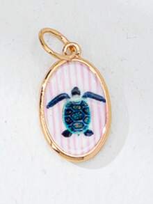 1 Pc Colorful DIY Jewelry Making Charms - Gold Plated Summer Themed DIY Craft Pendants For Necklace, Bracelets - Ocean Themed French Style Jewelry Making Charm & Basic Stainless Steel Chains - Multicolor - View 35