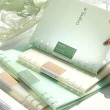 1本A5/B5三环活页笔记本，可拆卸活页本，高品质笔记本/记事本，适用于学生和办公用途 - 彩色 - 查看 8