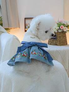 1 bộ quần áo cho thú cưng, váy cho chó/mèo, bền và có thể giặt được, váy hoa cho chó nhỏ. - Nhiều màu - Xem 8