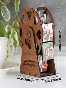 1件定制摩天轮相册，个性化翻页动画书，迷你摩天轮，机械相框，家居装饰，迷你翻页相框，生日、周年纪念日、情人节、母亲节、父亲节、圣诞节礼物，送给妈妈、爸爸、情侣、家人、他、她的礼物 - 簡易版 - 查看 6