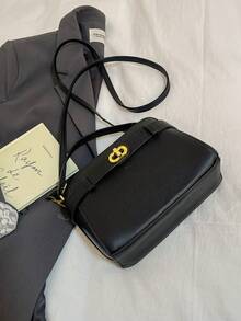 简约风格日常通勤百搭2026新款优雅精致女士斜挎包 - 黑色 - 查看 8