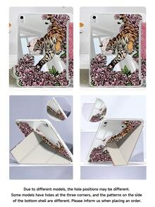 Tiger Descending The Mountain - Peony Painting Tablet Case Compatible With IPad Air 11-Inch M3 2025 / M2 2024, Air 5th Generation 2022 , (A16) 11 Inch 11th Generation 2025,Compatible With Samsung Galaxy Tab,Kindle Paperwhite 12th Gen 2024, Clear Back ,Fashion Pattern Protective Case,Autlueomatic Sleep And Wake-Up Function, Airbag Protection, Suitable For Gifts And Office Use - Multicolor - View 8